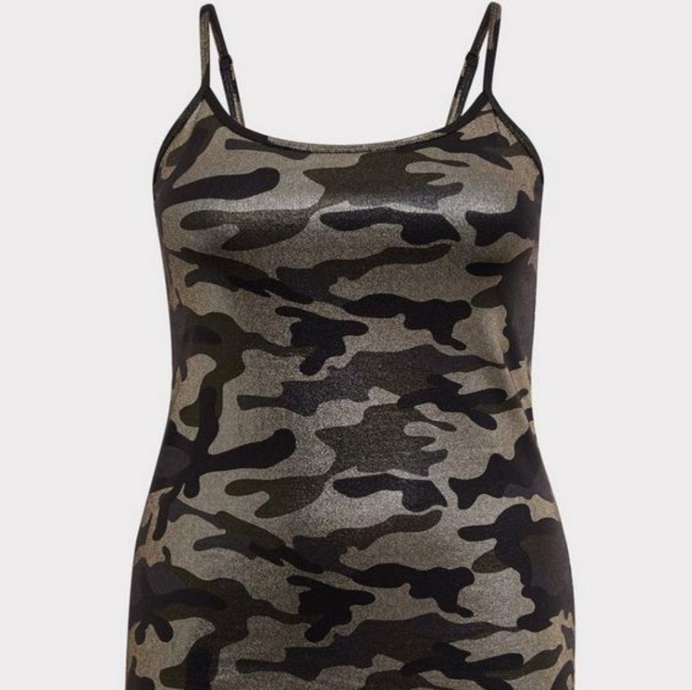 Torrid Camo Tank Top - Black and Olive